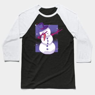 Dabbing Snowman Baseball T-Shirt